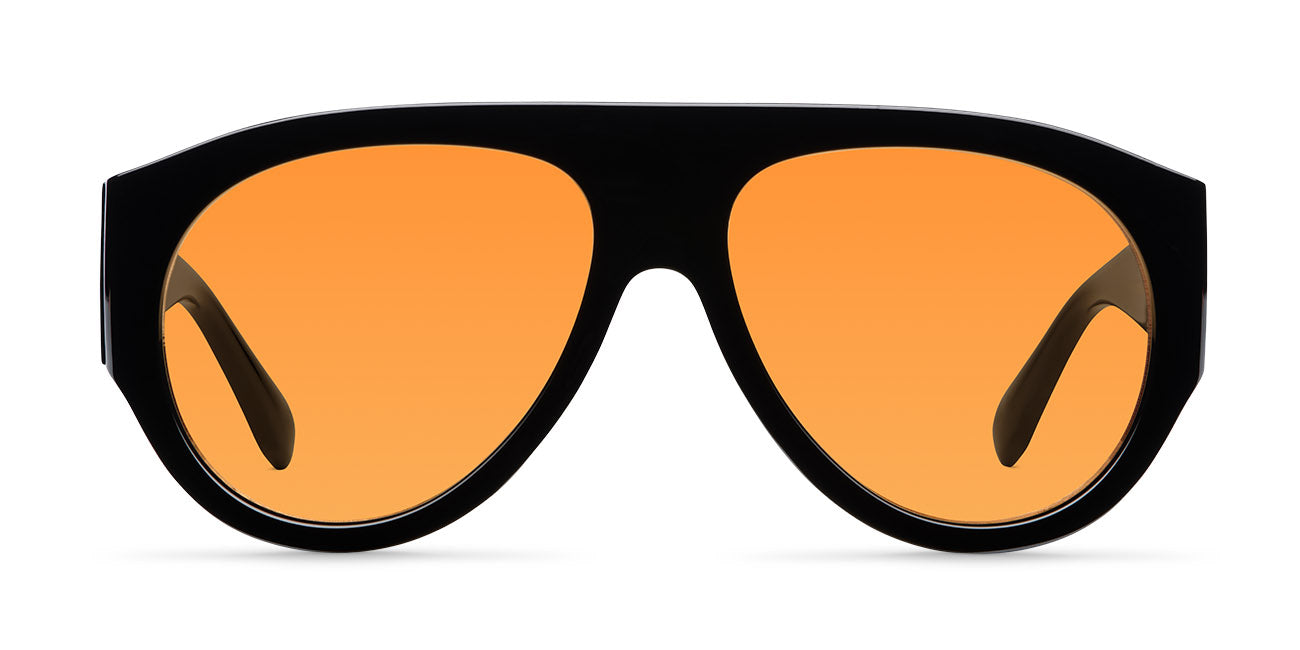 meller-lira-black-orange-aviator-sonnenbrille-oversized-aviator-in-schwarz-orang image 1